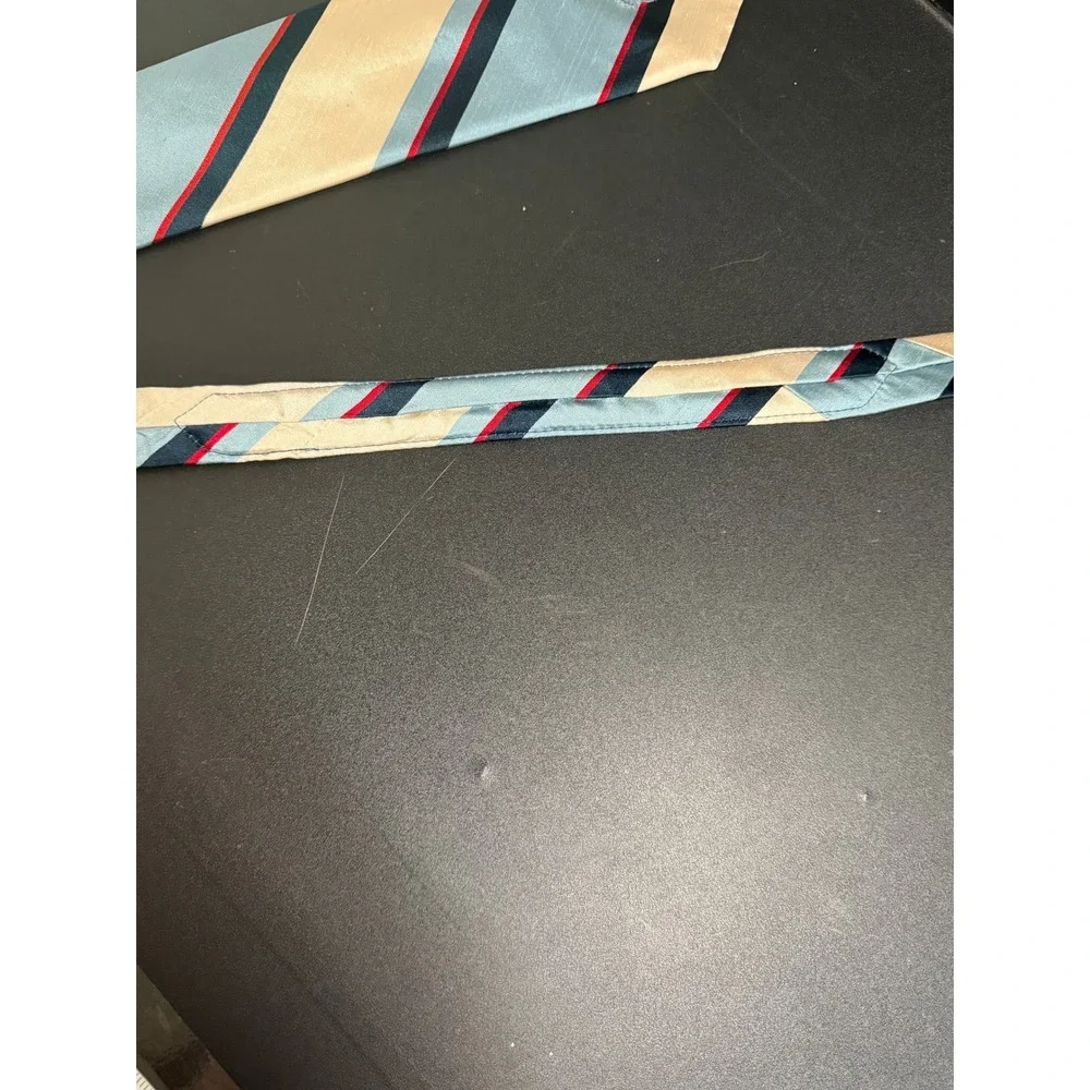 Countess Mara Sistine Silk Mens Vintage Ties Striped Crown Logo Retro Preppy